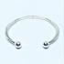 Classical Sterling Silver Knife Edge Torc Bangle